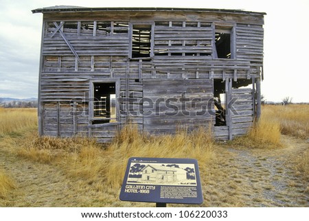 DECEMBER 2004 - 2nd Gallatin city Ghost town, 3 Forks, MT at beginning of Missouri River
