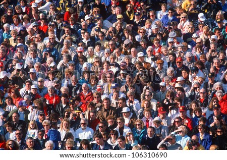 CIRCA 1990 - Large crowd of people USA