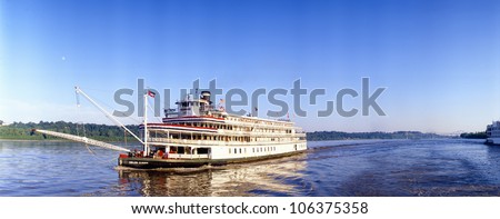 CIRCA 2000 - Delta Queen steamboat on Mississippi River, Mississippi