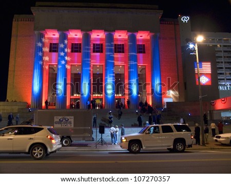 Celebration for the official opening of the William J. Clinton Presidential Library at the Robinson Auditorium November 18, 2004 in Little Rock, AK