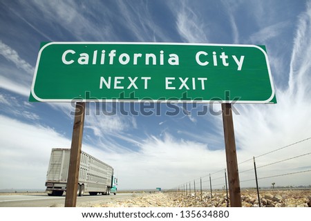 California City sign in California
