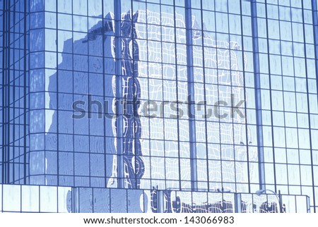 Reflections in a skyscraper, Tampa, Florida
