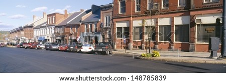 BELFAST, MAINE - CIRCA 1990's: Main Street in Belfast, Maine, USA