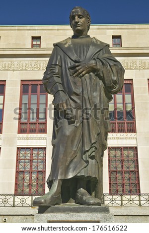 Statue of Christopher Columbus at City Hall in Columbus, Ohio