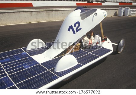 Solar powered car at the Solar and Electric 500, AZ
