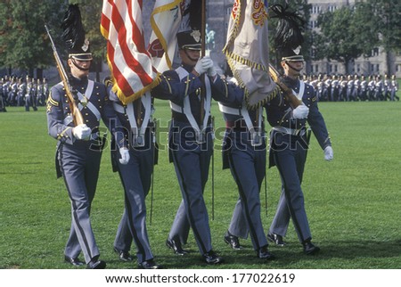 Homecoming Parade Honor Guard, West Point Military Academy, West Point, New York