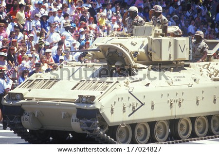 Military Tank in Desert Storm Victory Parade, Washington, D.C.