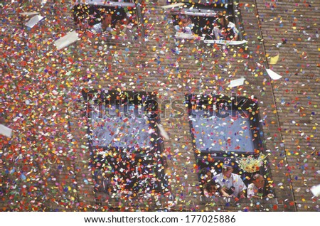 Confetti Falling From Building, Ticker Tape Parade, New York City, New York