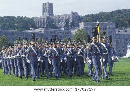 Cadets Marching in Formation, West Point Military Academy, West Point, New York