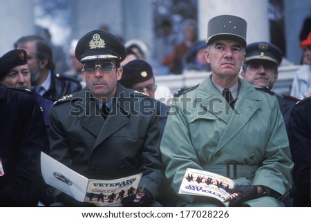 Officers at Veteran\'s Day Ceremony, Arlington National Cemetery, Washington, D.C.