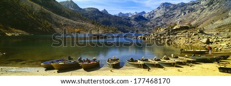 Lake Crowley, in a valley high in the Sierra Nevada Mountains, Nevada