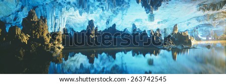 Reed Flute Cave in Guilin, Guangxi Province, People\'s Republic of China