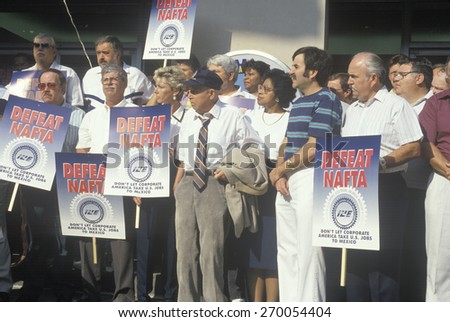Union workers protesting NAFTA, Washington D.C.