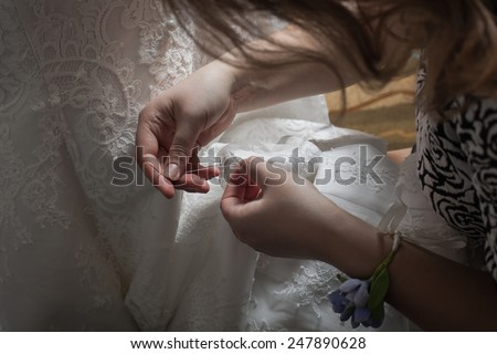 Girlfriend sews Bridesmaid Dress