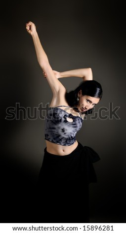 Portrait of young contemporary dancer woman