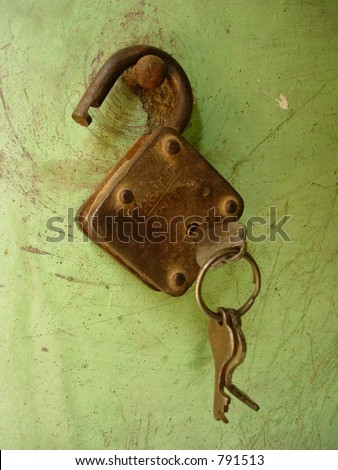 open lock with keys