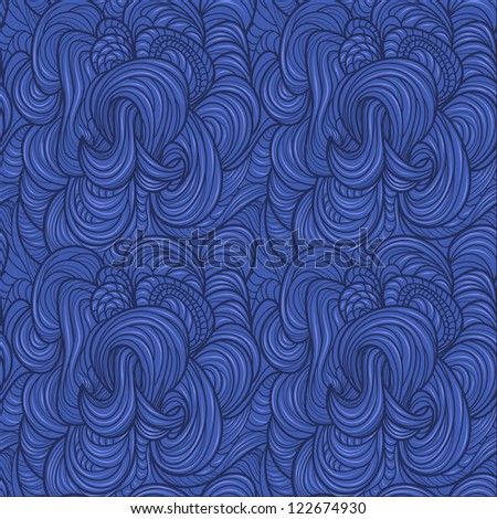 seamless abstract hand-drawn pattern with waves