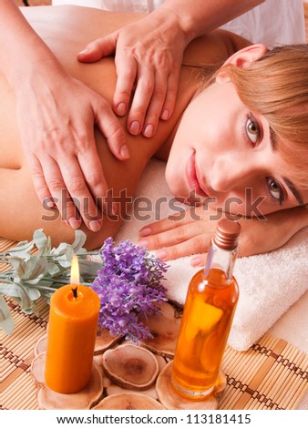 Massage body beatiful women relax in spa