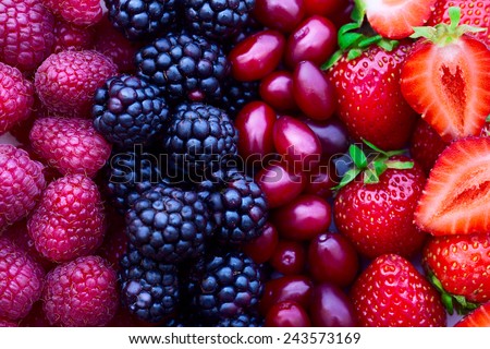 Berries, fruits, summer