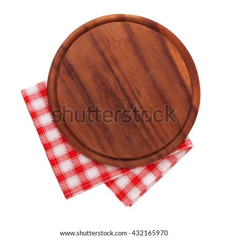 Similar – Image, Stock Photo Empty wooden square cutting board on black table, food display template