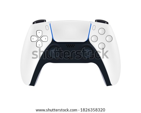 Game controller in vector.Joystick vector illustration. Gamepad for game console. Playstation 5