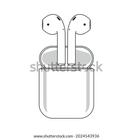 Wireless AirPods 2 headphone symbol modern simple vector icon