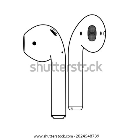 Wireless AirPods 2 headphone symbol modern simple vector icon