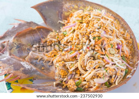 Spicy Horseshoe Crab Egg Salad Thailand Food