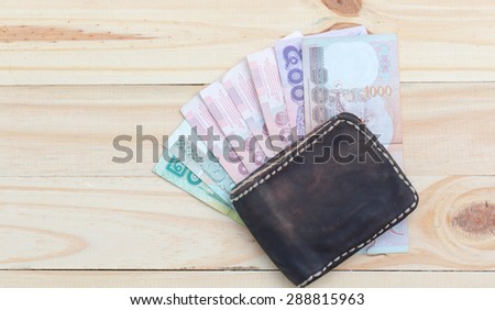 purse on wood background
