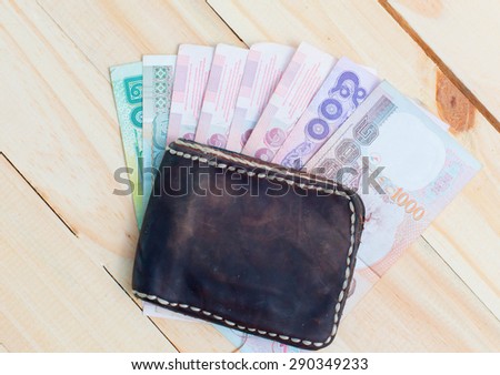 purse on wood background