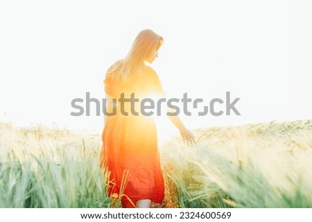 Similar – Image, Stock Photo Light red summer dress with floral pattern in the style of the fifties and sixties in the summer at the flea market at the Golden Oldies in Wettenberg Krofdorf-Gleiberg near Giessen in Hesse