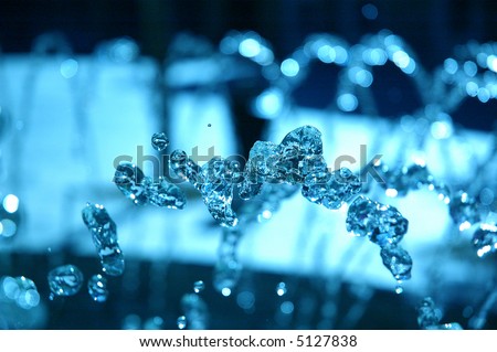 Magic water, magic nature, beautiful blue effect