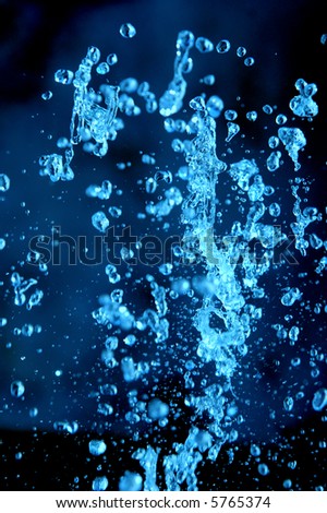 Magic water, magic nature, beautiful blue effect
