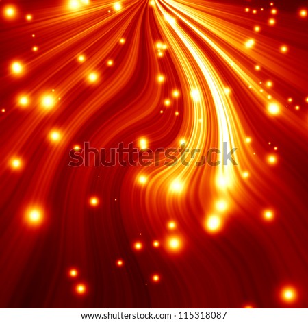Fire background with intense yellow and red flames