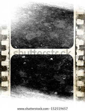 old film strip with some damage on it