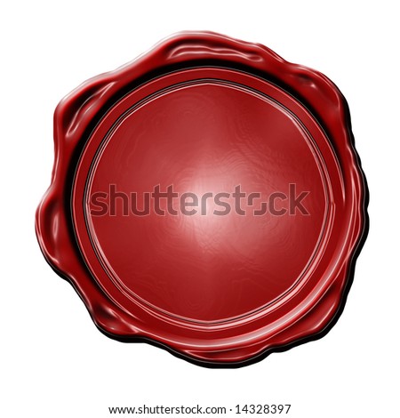 Blank Wax Seal On A Solid White Background Stock Photo 14328397 ...