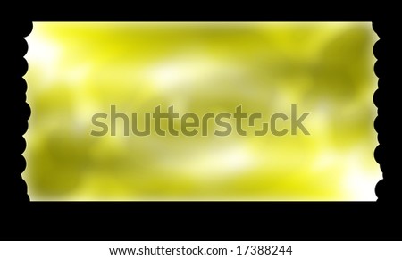 golden ticket for an event on a black background