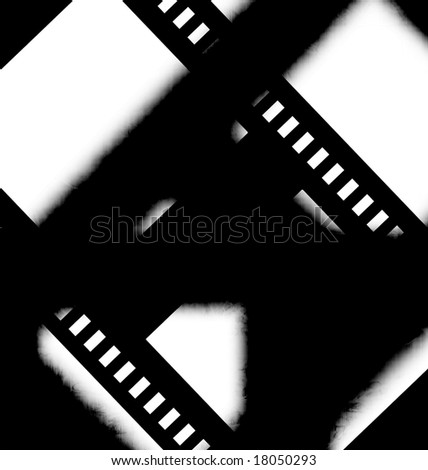 Negative film strip with a grunge touch