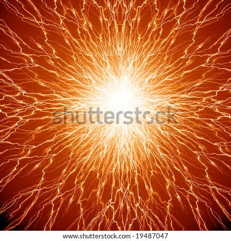 human nerve cells on a soft orange background