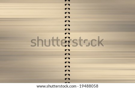 striped notebook with grunge like paper in it