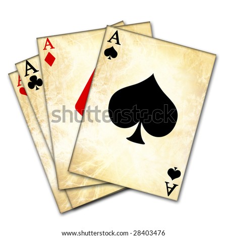 Old Playing Cards On A White Background Stock Photo 28403476 : Shutterstock