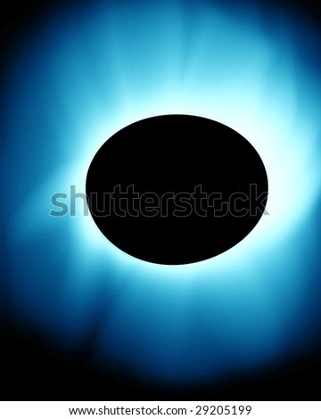 total solar eclipse on a blue background