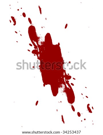 Red Blood Splatter On A White Background Stock Photo 34253437 ...