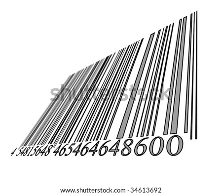 grey bar code on a white background
