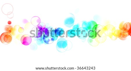 colorful circles on a solid white background