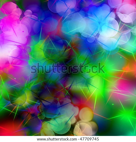 rainbow sparkles on a solid black background