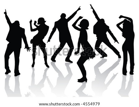 Dancing Group Stock Vector Illustration 4554979 : Shutterstock