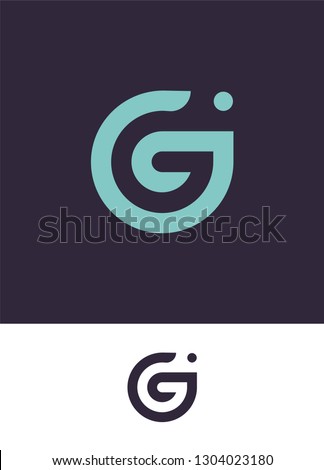 Logo template with G letter with hidden B