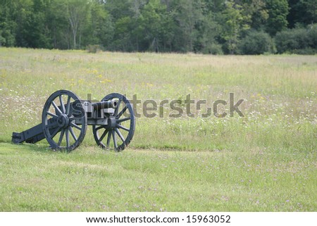A Revolutionary War cannon at the Saratoga National Historical Park