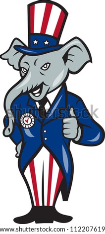 Illustration Of A Republican Elephant Mascot Of The Republican Party ...